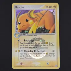 Pokemon TCG Card Raichu 12/112 FireRed & LeafGreen Reverse Holo - MP - Image 1