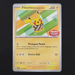 Pokemon TCG Card Pikachu 101/SV-P Indonesia Journey Promo *Indonesian* - NM- - Image 1
