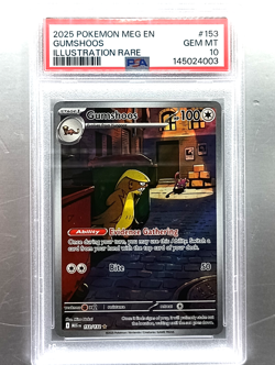 2025 Pokemon MEG #153 Gumshoos Illustration Rare PSA 10 - Image 1