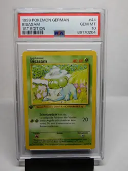 Bisasam 1999 Pokemon German 1st Edition #44 PSA 10 GEM MINT - Image 1