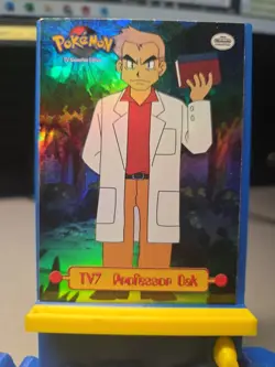 Pokemon 1999 Topps TV Animation Edition Card Foil Holo TV7 Professor Oak Rare - Image 2