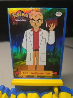 Pokemon 1999 Topps TV Animation Edition Card Foil Holo TV7 Professor Oak Rare - Image 3
