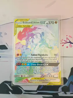 2019 Pokemon TCG SM Cosmic Eclipse #259/236 Reshiram & Zekrom GX Secret Rare Ho… - Image 1