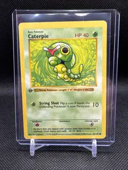 Pokemon TCG Caterpie Base Set 1st Edition 45/102 - Image 1