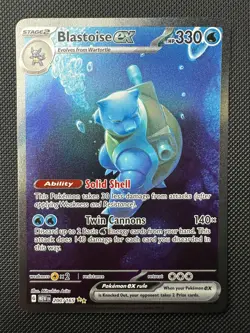 Blastoise ex 200/165 Special Illustration Rare 151 Pokemon Near Mint - Image 1