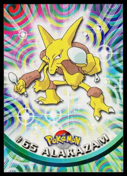 Alakazam #65 Pokemon TOPPS Series 1 TV Animation Black Label - Image 1