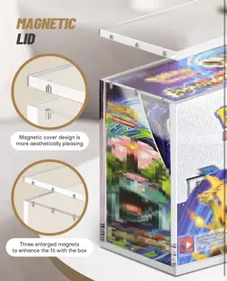PREMIUM POKEMON BOOSTER BOX MAGNETIC ACRYLIC DISPLAY CASE ACRYLIC NOT FOR ETB - Image 2