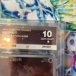 Pokemon TCG Mesprit 204/191 Illustration Rare Surging Sparks Ace 10 Gem Mint - Image 3
