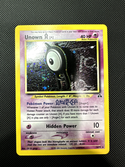 Pokemon TCG - Unown [A] 14/75 Holo Rare - Neo Discovery NM - Image 1