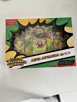 Pokemon TCG Mega Evolution-Ascended Heroes Mega Meganium ex Box 10 Cards - Image 1