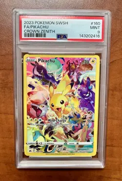 2023 Pokemon Crown Zenith Pikachu Full Art Secret Rare #160/159 PSA 9 - Image 1