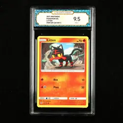 TQG 9.5 Mint+ 2017 Pokemon ENG Litten #SM-SM 24/149 C - Image 1