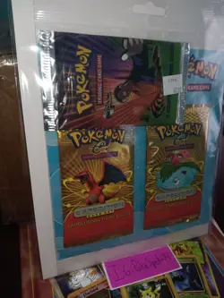 Pokemon Expedition Base Set Blister 3 Packs Gym Challenge Sealed - Image 3
