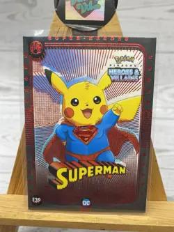 Pikachu as Cosplay Superman Box Hit Heroes & Villains Non- Pokemon / DC Fan Art - Image 1
