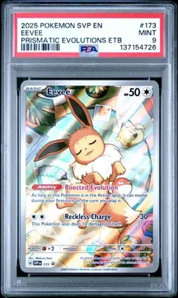 2025 POKEMON EN-SV BLACK STAR PROMO #173 EEVEE PRISMATIC EVOLUTIONS PSA 9 (26) - Image 1