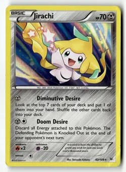 Jirachi 42/108 Holo Rare Roaring Skies Pokemon Holo Damaged - Image 1