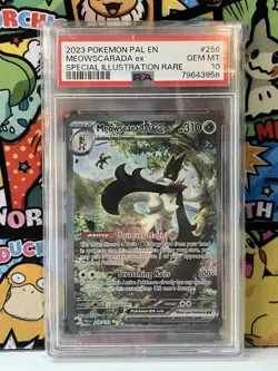 PSA 10 Meowscarada ex SIR Scarlet & Violet Paldea Evolved 256/193 Pokemon - Image 1