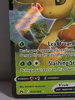 Pokemon Leafeon V 13/159 Sword And Shield Crown Zenith Pokemon TCG - Image 4