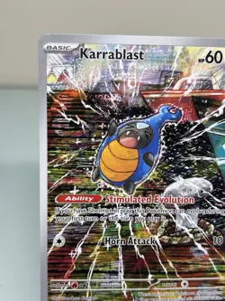 Pokemon TCG Karrablast 094/086 Illustration Rare Holo Sv: Black Bolt English NM - Image 3