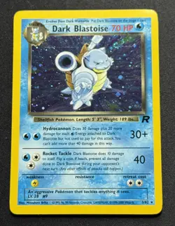 Pokemon Dark Blastoise Holo Rare TCG Card 3/82 NM! - Image 1