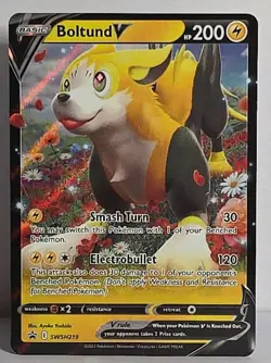 Boltund V SWSH219 SWSH: Sword & Shield Black Star Promo Miscut Back Pokemon TCG - Image 1