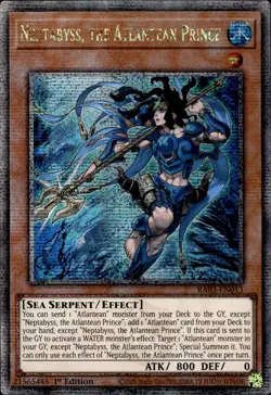 Neptabyss, The Atlantean Prince - Quarter Century Secret 1st RA03-EN013 YuGiOh - Image 1