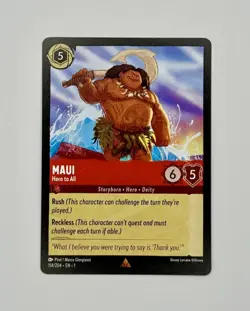 Disney Lorcana Maui Hero to All The First Chapter Non-Foil Card 114/204 - Image 1
