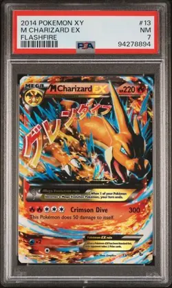 Mega M Charizard EX - 13/106 - Flashfire Full Art Ultra Rare Pokemon Card PSA 7 - Image 1