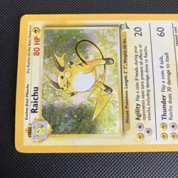 Pokemon TCG Raichu Base Set 2 Holo Unlimited Holo Rare Card 16/130 with Swirl - Image 3