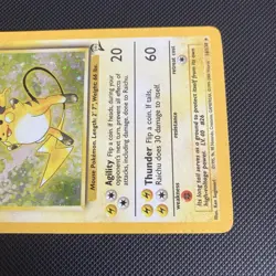 Pokemon TCG Raichu Base Set 2 Holo Unlimited Holo Rare Card 16/130 with Swirl - Image 4