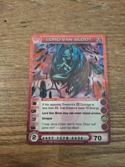 CHAOTIC ULTRA RARE LORD VAN BLOOT MAX ENERGY CARD 80/120/55/105 - Image 1