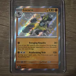 Pokemon TCG Lucario Paldean Fates Baby Shiny Rare Holo Card 174/091 NM/M - Image 1