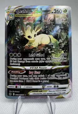 Leafeon VSTAR GG35/GG70 Crown Zenith Galarian Gallery Pokemon Card NM Ultra Rare - Image 1