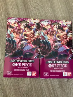 One Piece OP-11 A Fist Of Divine Speed 12-Card Sleeved Booster Pack Lot of 2 - Image 1