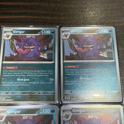 Pokemon TCG Perfect Order Gengar 050 /088 Holo Rare Card x4 - Image 3