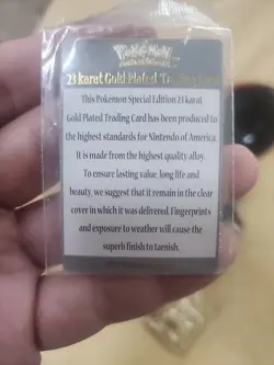 Pokemon Mewtwo Burger King 23K Gold Plated Trading Card and Pokeball 1999 - Image 5