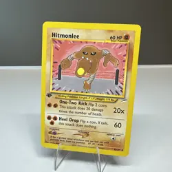 Vintage 2000 Pokemon 1st Edition Hitmonlee 42/105 Card MP Neo Destiny - Image 1