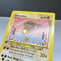 Vintage 2000 Pokemon 1st Edition Hitmonlee 42/105 Card MP Neo Destiny - Image 3