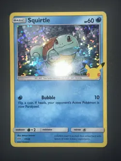 Pokemon Squirtle Promo Holo McDonald's 25th Anniversary Card 17/25 60 NM English - Image 1