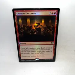 Disrupt Decorum 215 Rare Commander Masters Magic: The Gathering Foil LP - Image 1