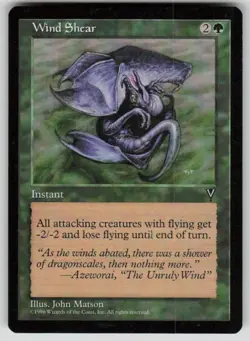 Wind Shear Uncommon Visions MTG Near Mint - Image 1