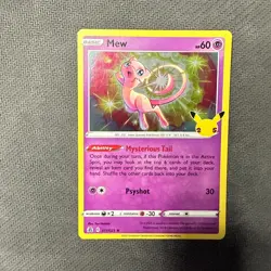 Mew - Pokemon Card Game TCG 011/025 Holo Rare Celebrations Card - Image 1