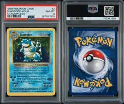 1999 POKEMON BASE SET SHADOWLESS #2 BLASTOISE-HOLO PSA 8 - Image 3