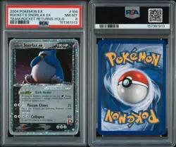 2004 POKEMON EX TEAM ROCKET RETURNS #104 ROCKET'S SNORLAX EX-HOLO PSA 8 - Image 3