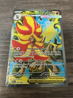 Pokemon TCG Mega Pyroar EX 099/086 Full Art Rare Chaos Rising Mint - Image 1