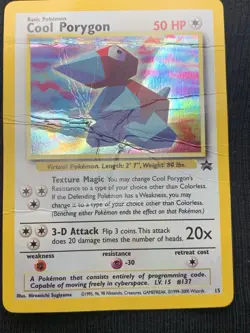 Pokemon Cool Porygon 15/53 WoTC Promo Promo HP - Image 1