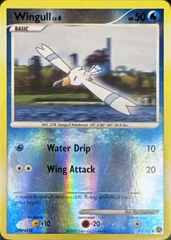 Wingull 95/106 Common Great Encounters Pokemon Reverse Holo Lightly Played - Image 1