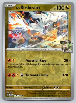 N'S RESHIRAM 116/159 R JOURNEY TOGETHER POKEMON REVERSE HOLO LP RIKA - Image 1