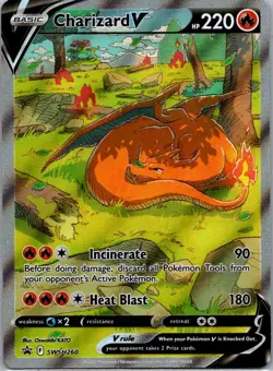 Pokemon TCG Charizard V SWSH260 SWSH Black Star Promos Holo NM - Image 1