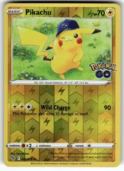 Pikachu 028/078 Holo Rare Pokemon GO Pokemon Near Mint - Image 1